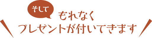 そしてもれなくプレゼントが付いてきます